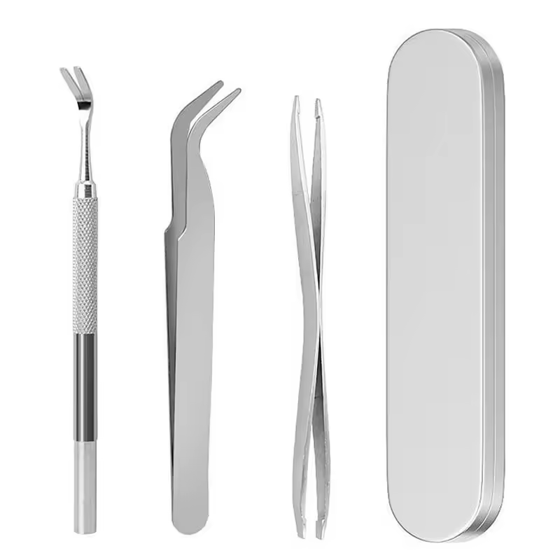 Tix Tick Removal Kit — 3-piece stainless steel set