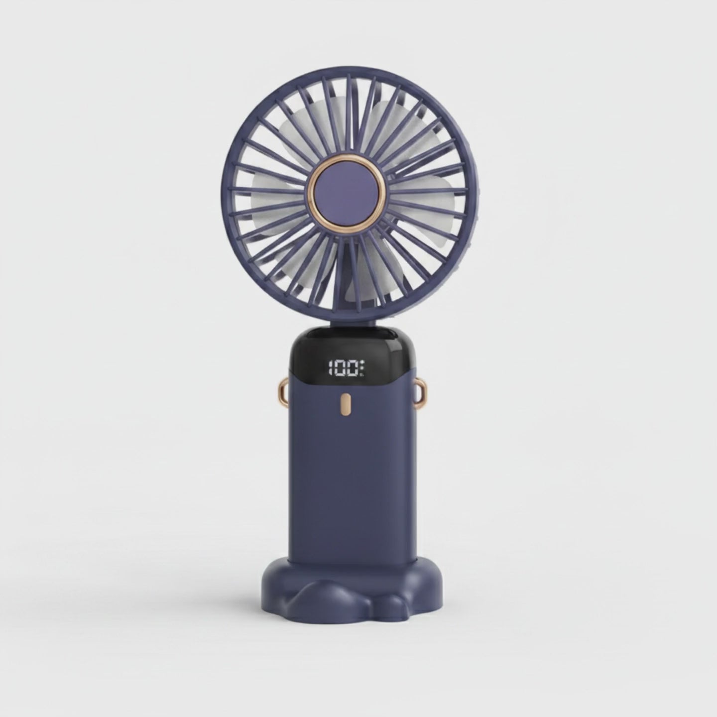 Tixwear Breeze — Foldable Handheld & Neck Fan (5-Speed, Digital Display)